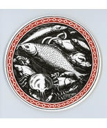 Mid-State Round Fish Lobster Crab Eel Sea Creatures Tile Trivet - £3.98 GBP