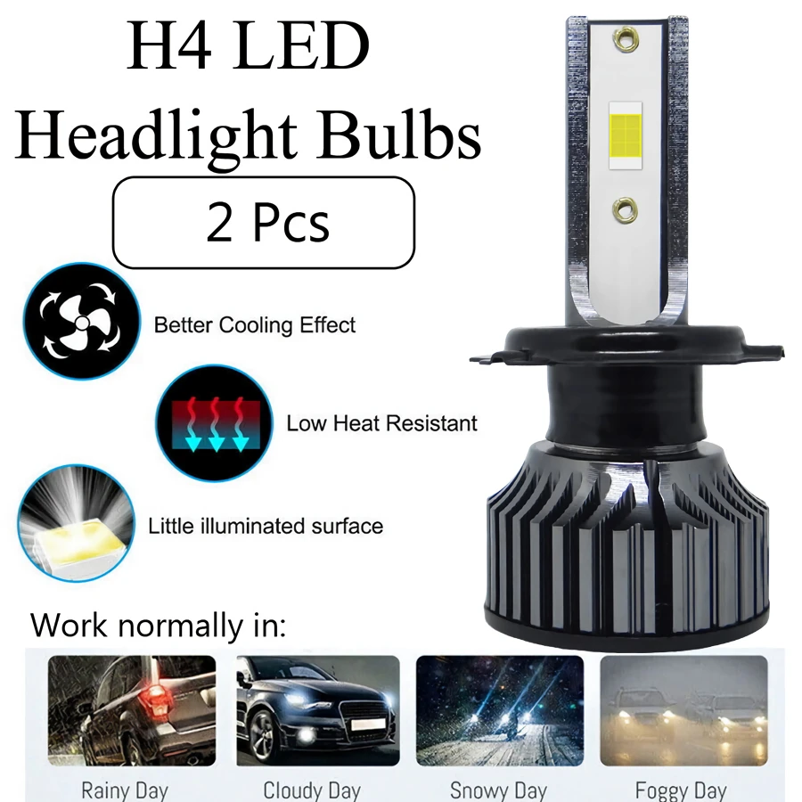 2pcs H7 Led Headlight Bulbs H4 H1 H3 H11 LED Car Headlight Bulb 9005 9006 9012 8 - £153.03 GBP