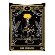 Anyhouz Tapestry Black Yellow Empress 230X150 cm Tarot Card Psychedelic Scene Ar - £40.35 GBP