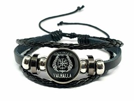 Viking Bracelet Victory or Valhalla Vegvisir Compass Norse Beaded Cuff Bracelet - £5.58 GBP