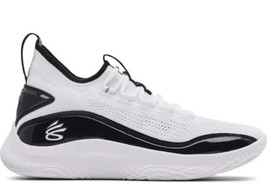 Mens Under Armour UA Team Curry 8NM Basketball Shoes White Black 3024785 Size 12 - £88.96 GBP