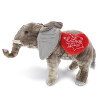 I Love You Baby Wild Plush Grey Elephant Valentine Stuffed Animal - 10&quot; - £35.43 GBP