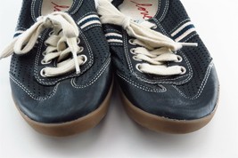Ellen Degeneres Women Sz 6 M Black Lace Up Fashion Sneakers Leather Shoe - £15.53 GBP