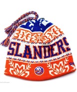 New York Islanders Reebok NHL Tassel Winter Knit Hockey Hat/Beanie/Toque - £15.17 GBP