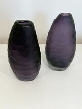 Set di 2 piccoli vasi in vetro di Murano sfaccettato viola, anni '70 - $192.21