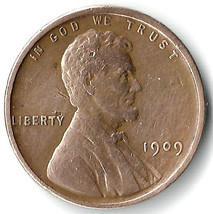  1909 Vdb 1¢ Lincoln Wheat Cent Coin, Rare, 1ST Year Penny, Wheat Lines - £78.62 GBP