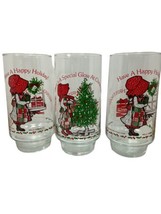 Coca Cola Holly Hobbie Limited Edition Glasses Lot of 3  vtg - £11.81 GBP