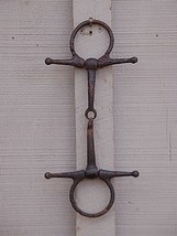 Vintage Primitive Full Cheek Snaffle Horse Mule Bit 5-1/2&quot; Mouth Piece Wall Art - £15.52 GBP