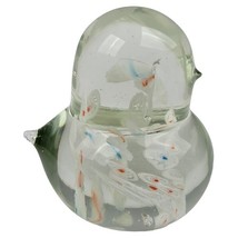 Vintage Art Glass Chick Figurine Paperweight Hand Blown Glass 3&quot; - $177.07 MXN