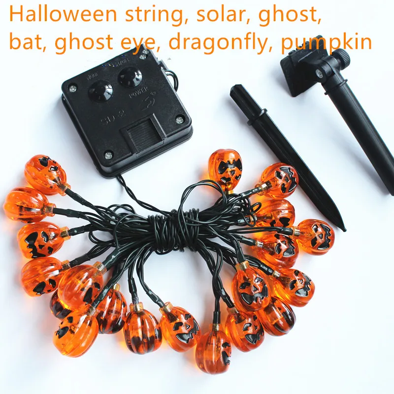 Led  outdoor decorative string solar  ghost bat ghost eye   solar light string g - £154.08 GBP