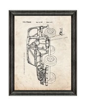 Jeep Wrangler Patent Print Old Look with Black Wood Frame - £19.48 GBP+