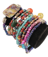 Set of Ten Handmade Summer Beach Bracelets Muli-color Friendship Wear or... - £7.49 GBP