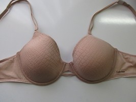 Calvin Klein QF1202 Back Convertible Contour UW T-Shirt Bra Beige 32D B315.D32 - $20.92