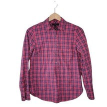 J. Crew | Classic Red Plaid Popover Shirt, womens size 00 - £21.22 GBP