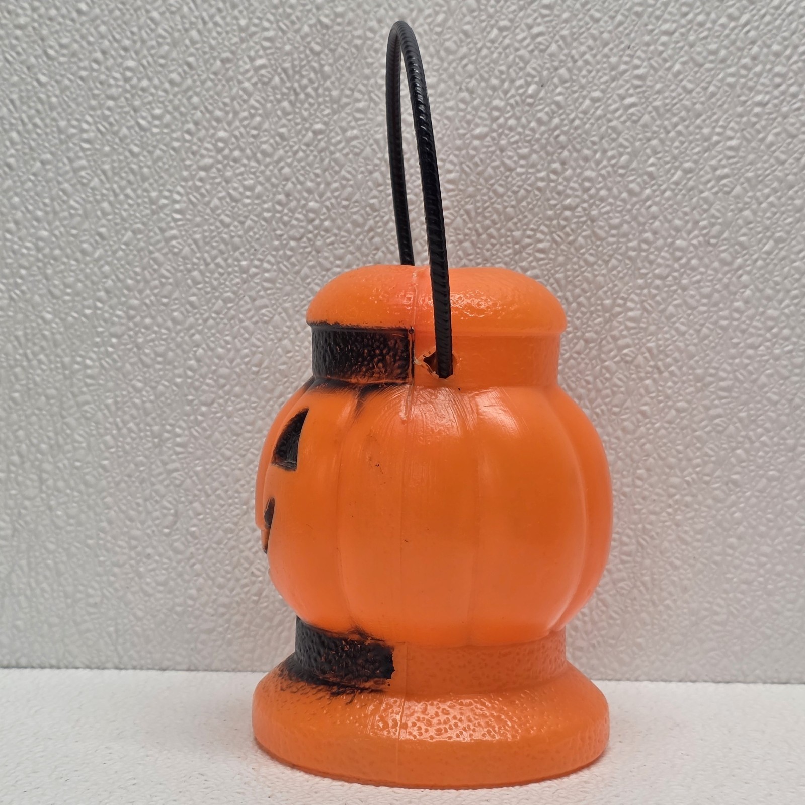 Vintage Plastic Blow Mold Pumpkin Smiling Jack-O- Lantern Decoration Item image 5