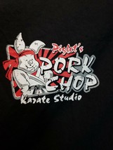 Vtg Disneyland Resort Piglet&#39;s Pork Chop Karate Studio Button Down Shirt Mens M  - $41.81