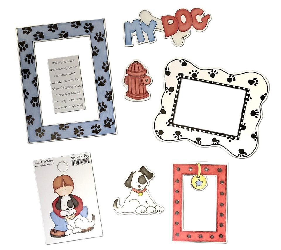 My Mind&#39;s Eye My Dog Scrapbook Die Cuts Frames 8 Piece Set - $5.95