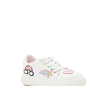 Wonder Nation Toddler Girl Patched Low Court Sneaker, White Size 9 - $19.79