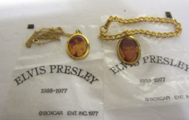 Elvis Presley Picture Charm  Bracelet and Necklace Boxcar 1977  w/package - £18.18 GBP