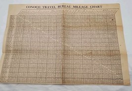 Vintage Conoco Travel Bureau Mileage Chart - $290.95 MXN
