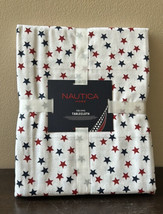 Nautica Tablecloth Americana Red White Blue Stars 4th of July 60”x 104” - $39.97