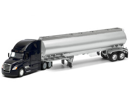 Freightliner Cascadia Truck Black with Silver Tanker Trailer &quot;Transporte... - $78.79