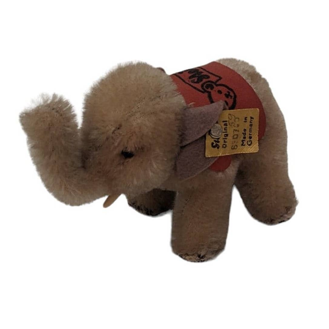 Primary image for Steiff Baby Elephant 6307,0 With Button & Tag Vintage 50s