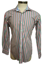Tailorbyrd Dress Button Down Shirt Striped Flip Cuff Large - £9.34 GBP