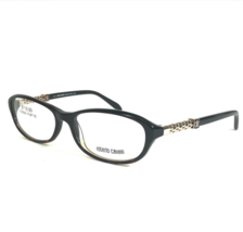 Roberto Cavalli Eyeglasses Frames Bahamas 705 005 Black Brown Gold 55-16-140 - $93.29