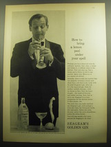 1958 Seagram&#39;s Golden Gin Ad - How to bring a lemon peel under your spell - £14.49 GBP