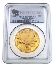 2013-W G$50 Gold Amerikanischer Buffalo Beweis Ausgewählten By PCGS As PR70DCAM - $3,482.43