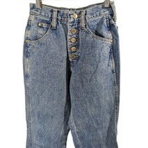 Wrangler Button Fly Ultra High Rise Jeans Womens Sz 0 x 36 Made USA Actual 23x35 - £51.23 GBP