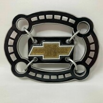 VTG Siskiyou Chevrolet Chevy Gold Bowtie Logo Belt Buckle Tire Mechanic ... - $39.59