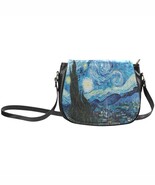 Starry Night Van Gogh Fine Art Saddle Bag Shoulder Bag - $67.91 CAD