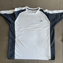Champion Men&#39;s XL DuoDry Athletic Running Shirt White w Black Sides Short Sleeve - £10.23 GBP
