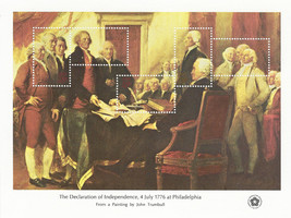 The Declaration of Independence Stamp Sheet - £11.98 GBP