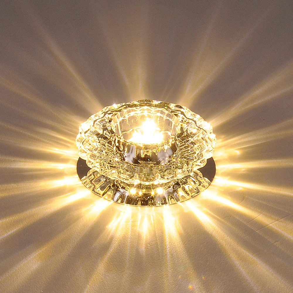 3W Spot Led Lights Ceiling Indoor Home Lighting Crystal Ceiling Lamps for room L - £166.28 GBP