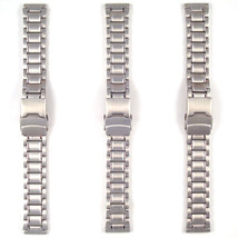 Stainless Steel Bracelet Watch Band STRAP WITH DEPLOYMENT CLASP Safety C... - £12.95 GBP