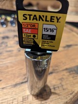 Stanley 1/2&quot; drive 12 pt deep socket -15/16&quot; - £6.65 GBP