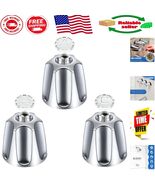 3-Piece Chrome Faucet Handle Kit – Stylish &amp; Easy to Install Upgrade for... - $52.95 CAD