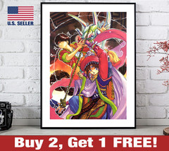 3x3 Eyes Poster 18&quot; x 24&quot; Print Anime Retro 80s 90s Manga Wall Art Decor 2 - £10.53 GBP