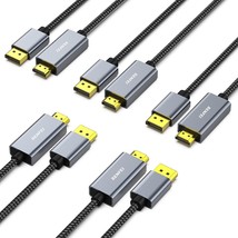 BENFEI 5 Pack 4K DisplayPort to HDMI 6 Feet Cable[Aluminum Shell, Nylon Braided] - £58.22 GBP