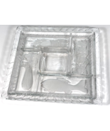 Intaglio Duncan Miller 5 section Etched Glass Relish Appetizer Tray 10 x... - $22.22