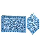 Hand Block Cotton Indian Style Theme Dining Table Mats and Napkins Set of 6 - $38.33 CAD