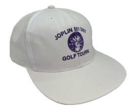 Vintage BPOE Joplin 501 Golf Tournament Hat Cap Snap Back White One Size Elks - £15.76 GBP