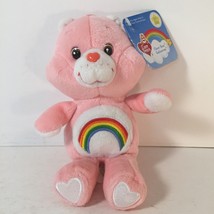 Care Bears Cheer Bear Rainbow Talking Plush Animal 20th Anniversary 2002 NWT 8” - £19.44 GBP