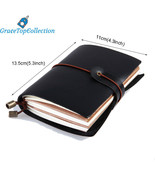 Genuine Black Leather Pocket Journal Diary Handmade Travel Note Pad to W... - €16,62 EUR
