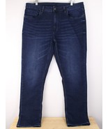 The Perfect Jean NYC Men&#39;s 38x32 Blue Dark Wash Slim Fit Jeans Stretch D... - £23.29 GBP