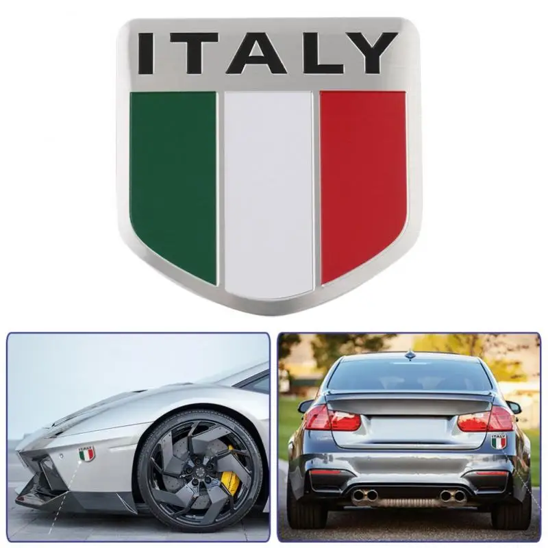 1Pc Car Waterproof Decoration Sticker Decal Italian Flag Pattern Creative Car St - £56.00 GBP