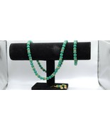 Handmade Jewlery Set-Stretchy Necklace, Stretchy Bracelet &amp; Earrings- Green - $278.42 MXN